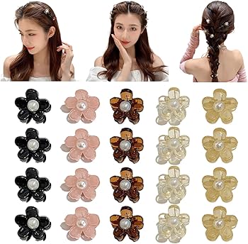 Amazon.co.jp: ALLMIRA ヘアクリップ ミニ 20個セット 花 ヘア